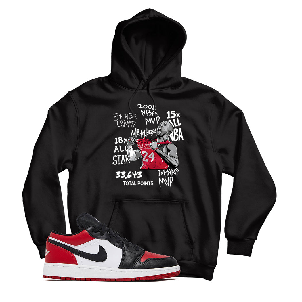 Jordan 1 Low Bred Toe Hoodie