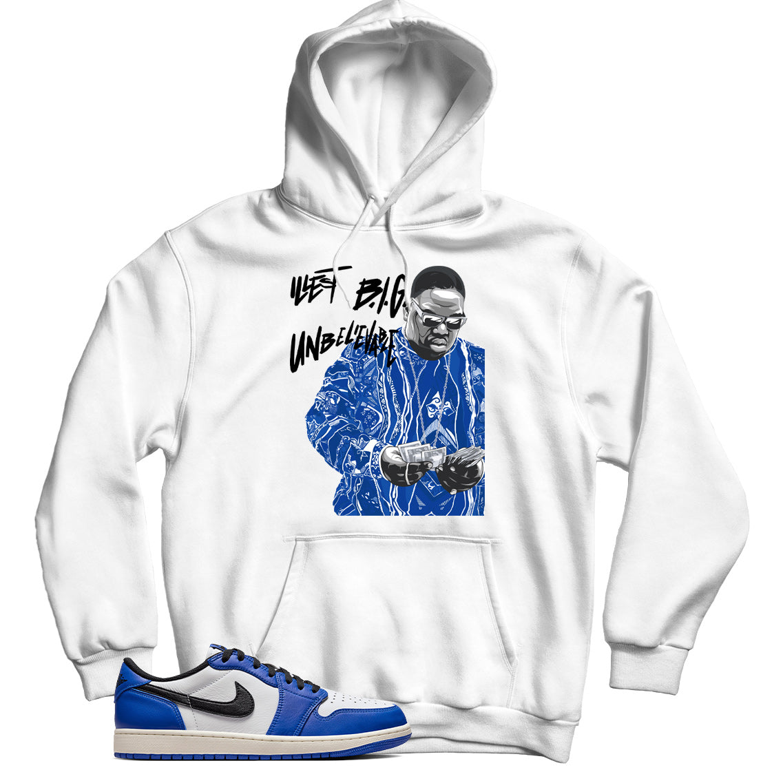 Hoodie Match Jordan 1 Low Game Royal