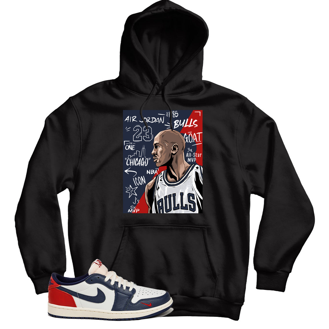 Jordan 1 Low Howard University hoodie