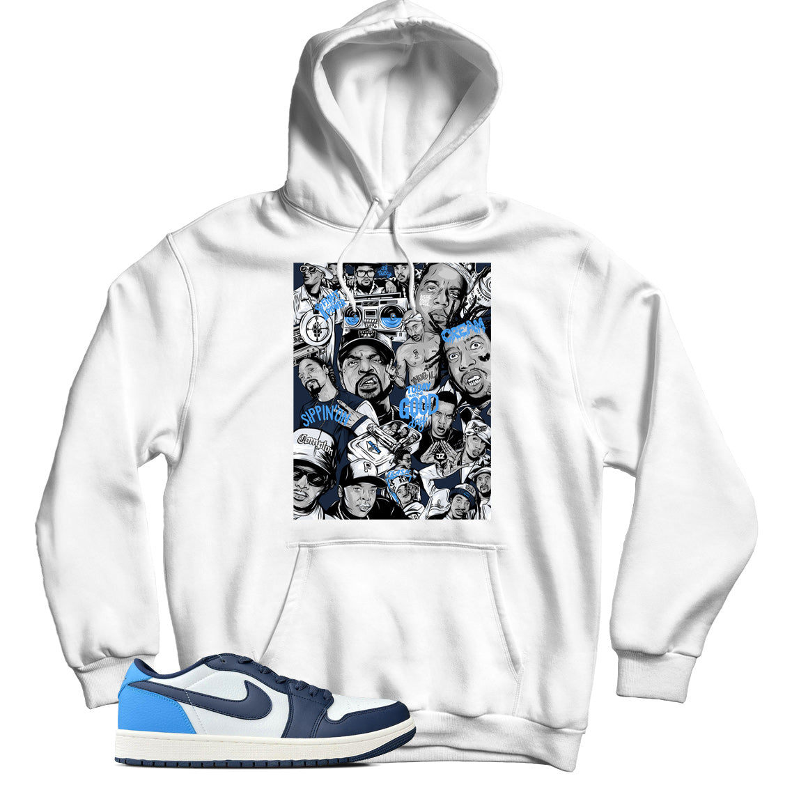 Jordan 1 Low Obsidian hoodie