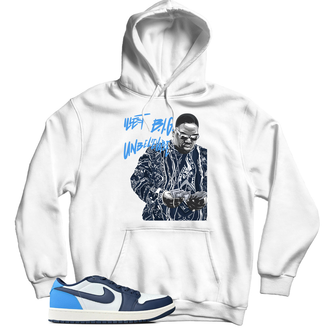 Jordan 1 Low Obsidian hoodie