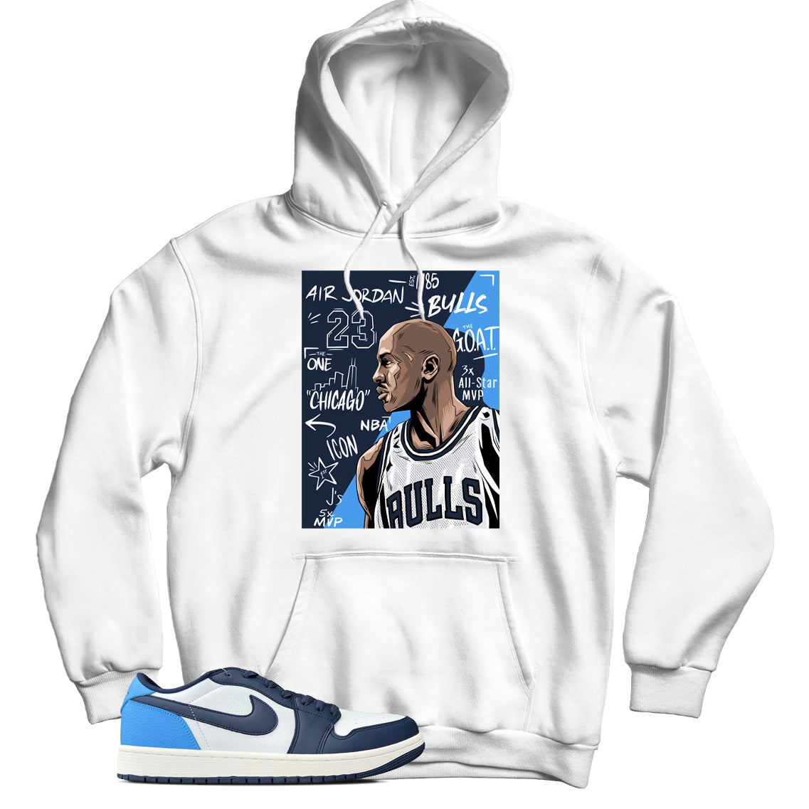 Jordan 1 Low Obsidian hoodie