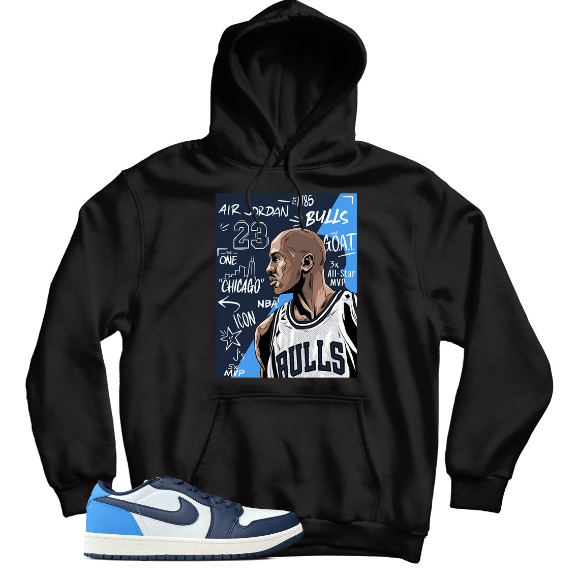 Jordan 1 Low Obsidian hoodie