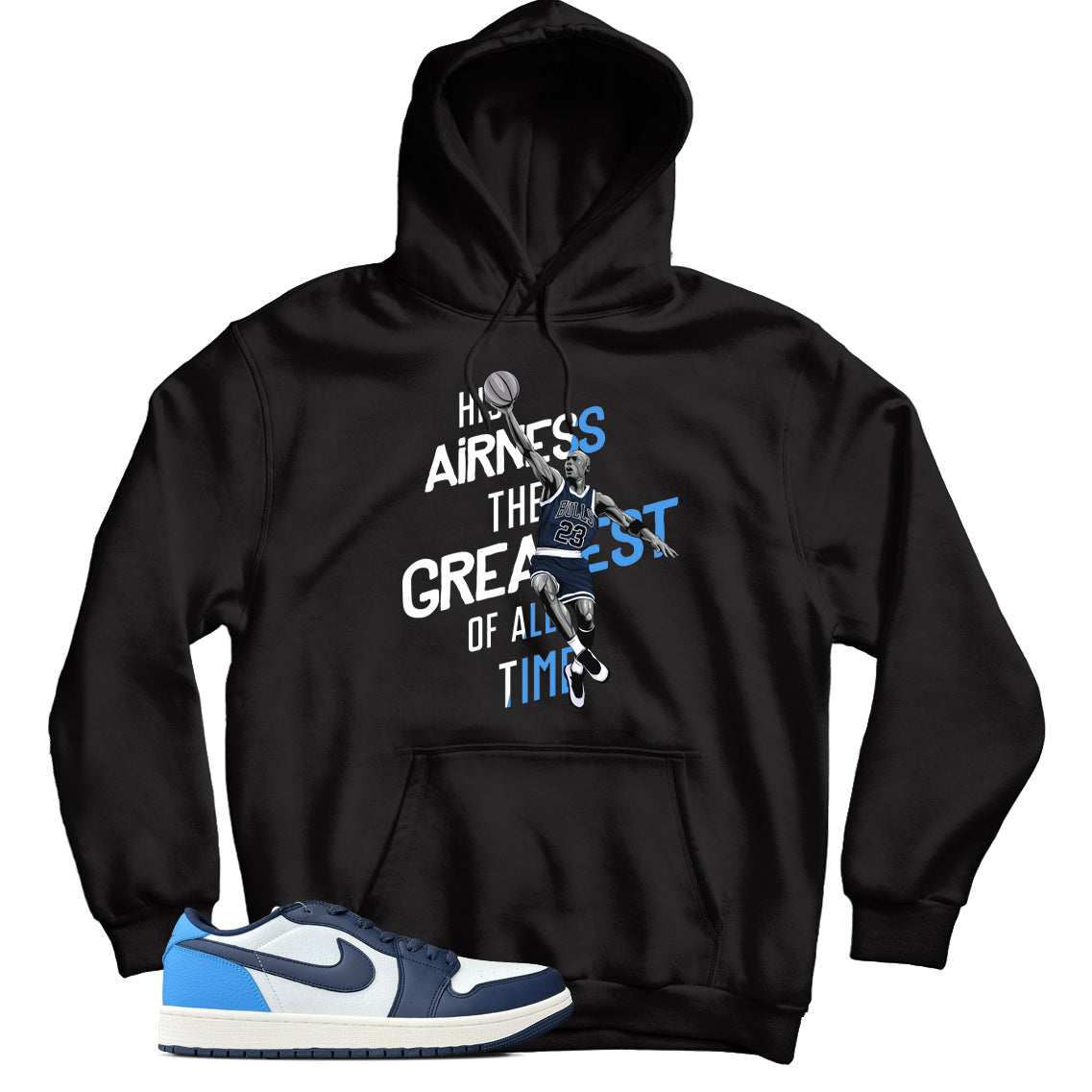 Jordan 1 Low Obsidian hoodie