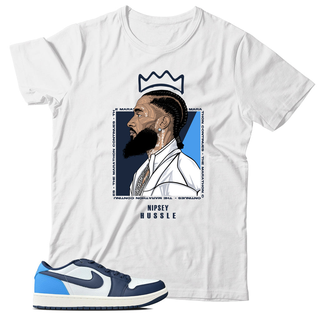 Jordan 1 Low Obsidian shirt