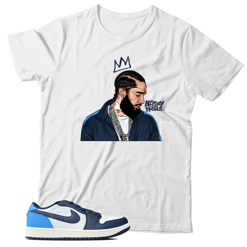 Jordan 1 Low Obsidian shirt