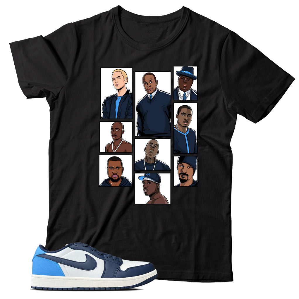 Jordan 1 Low Obsidian shirt