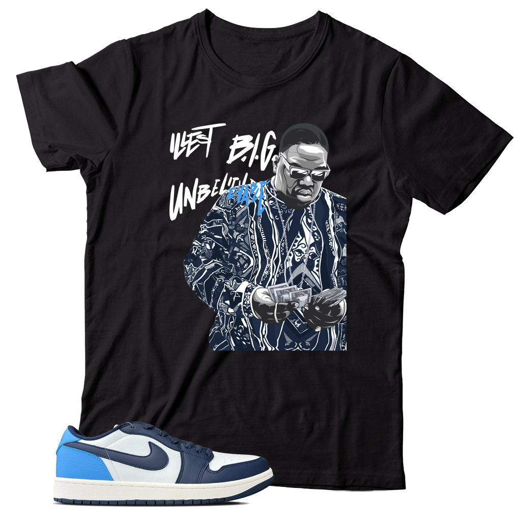 Jordan 1 Low Obsidian shirt