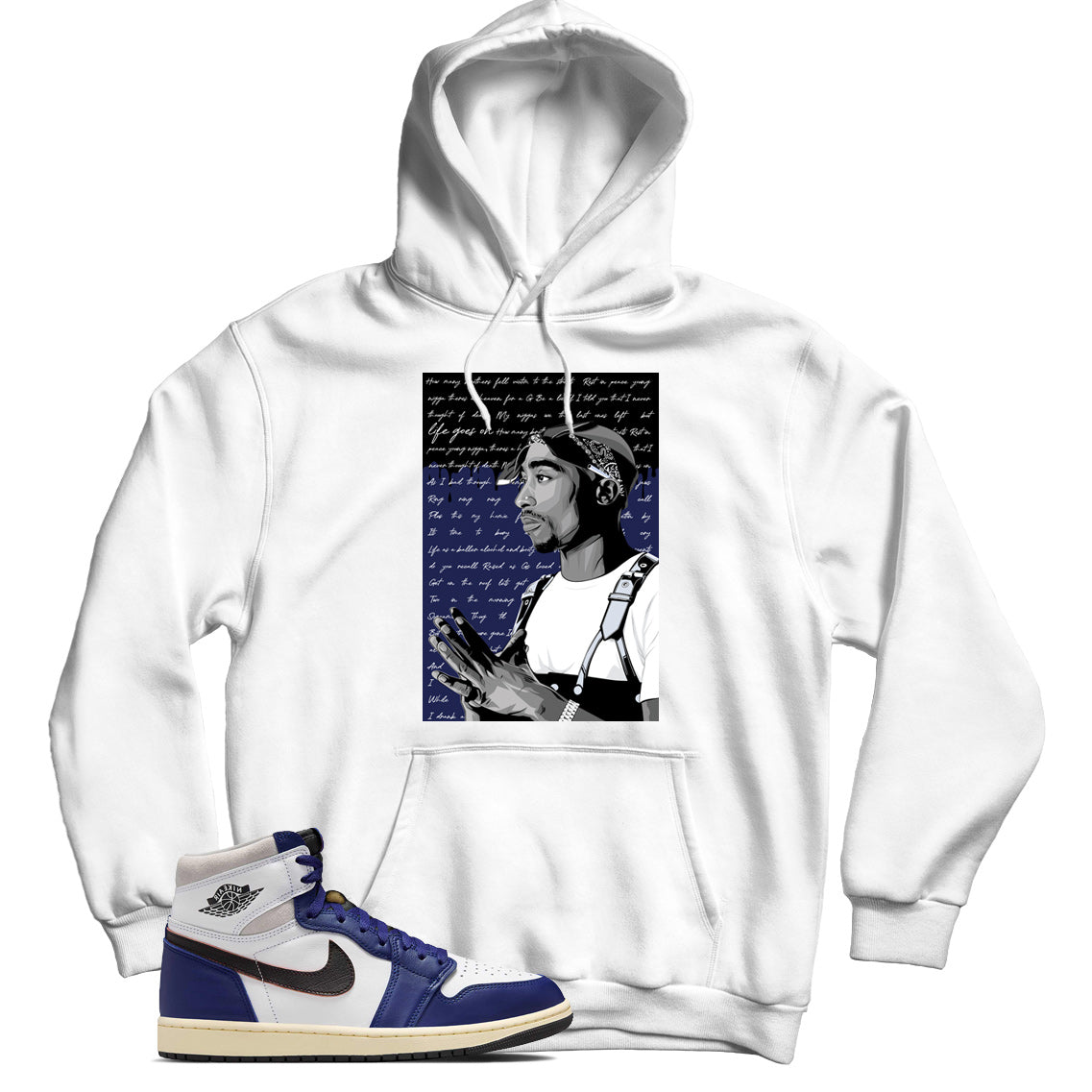 Jordan 1 Rare Air Deep Royal Blue hoodie
