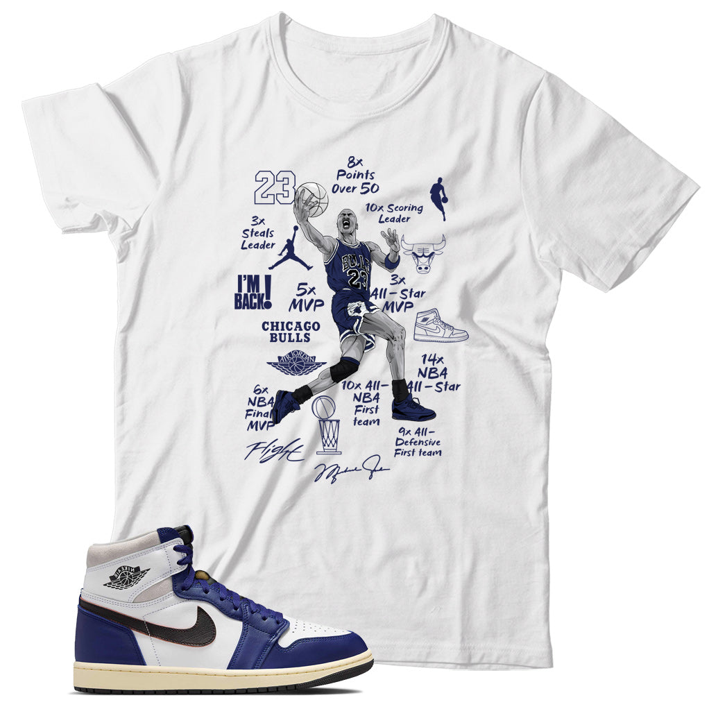 Jordan 1 Rare Air Deep Royal Blue shirt
