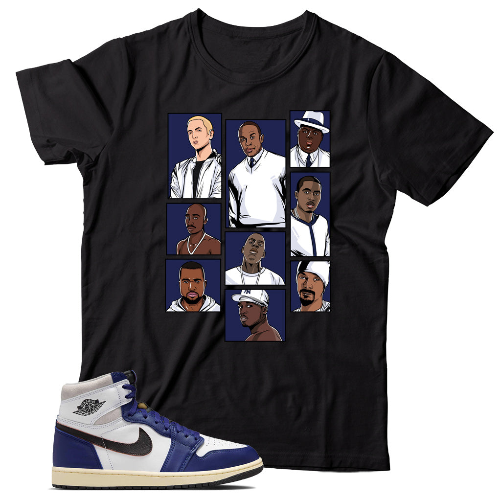 Jordan 1 Rare Air Deep Royal Blue shirt