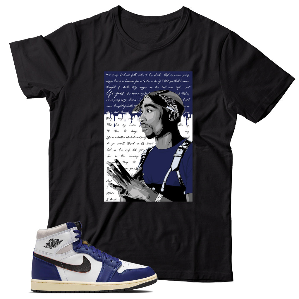 Jordan 1 Rare Air Deep Royal Blue shirt