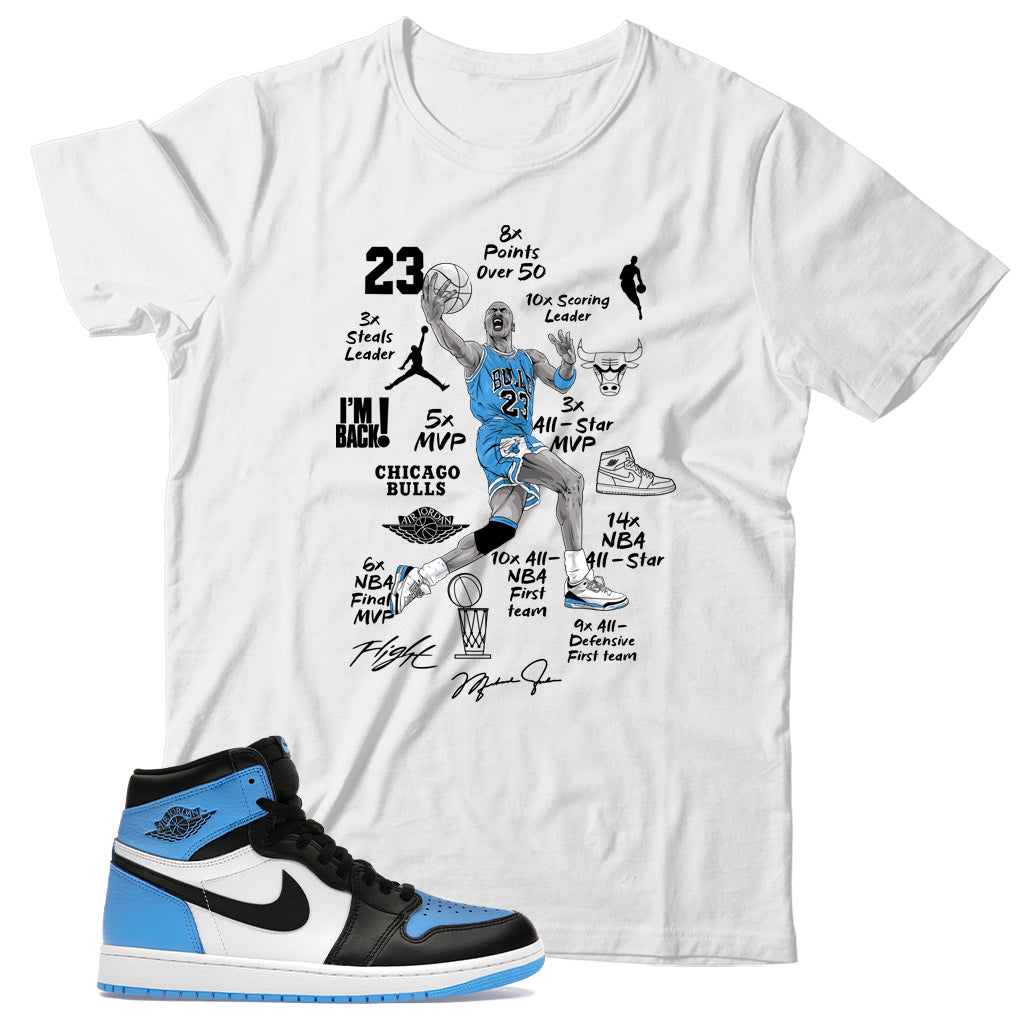 Jordan 1 High OG UNC Toe shirt