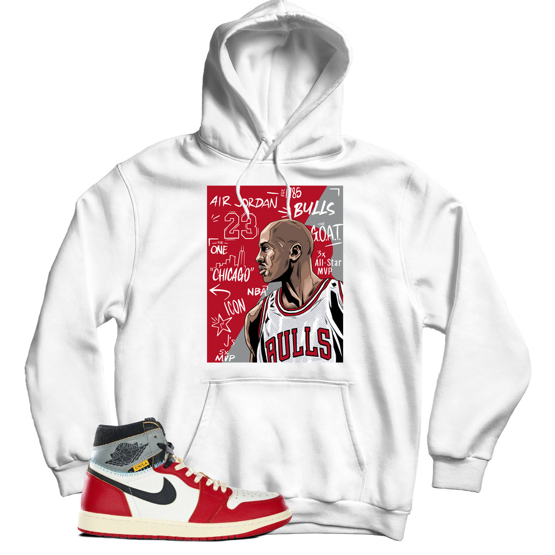 Jordan 1 Union LA Chicago Shadow hoodie