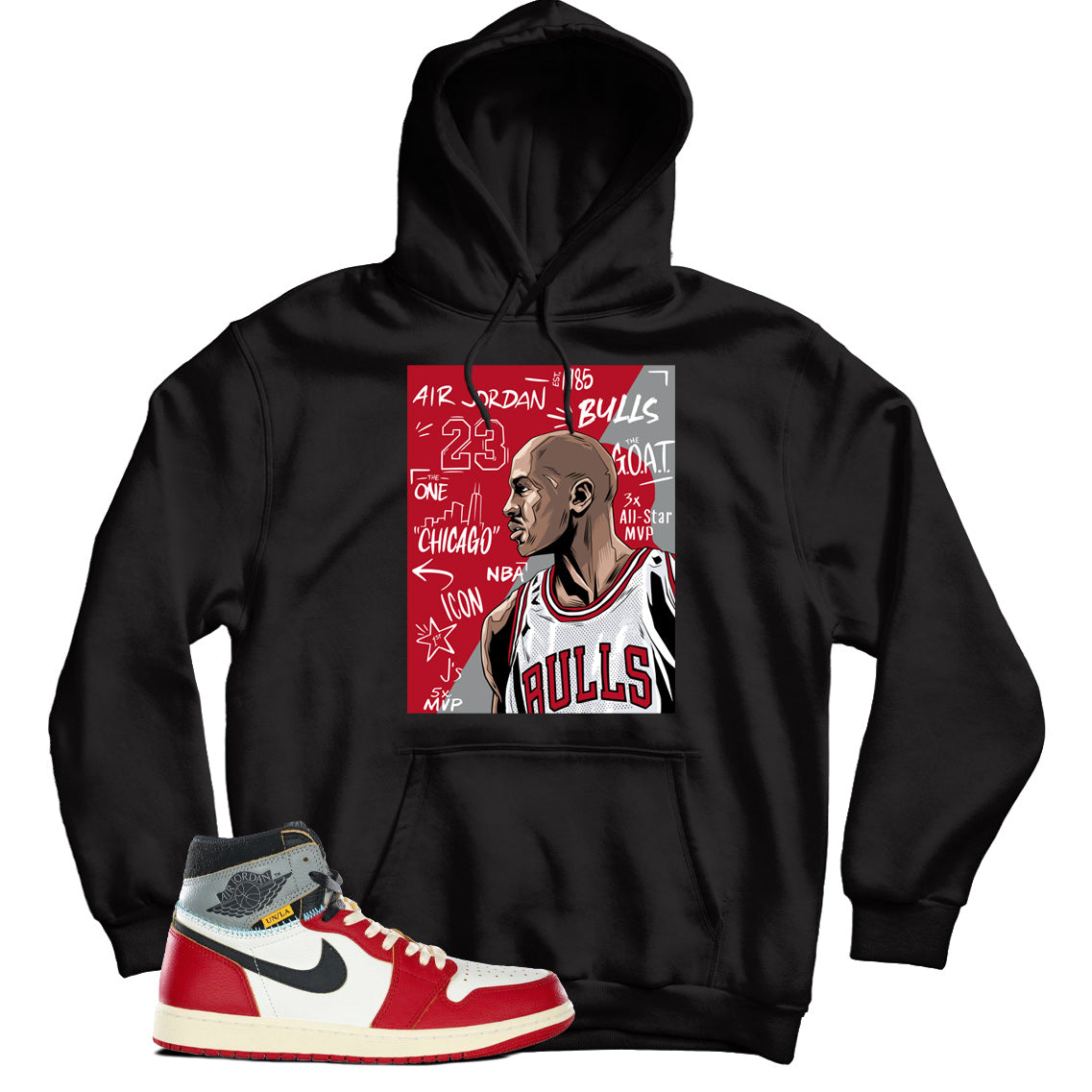 Jordan 1 Union LA Chicago Shadow hoodie