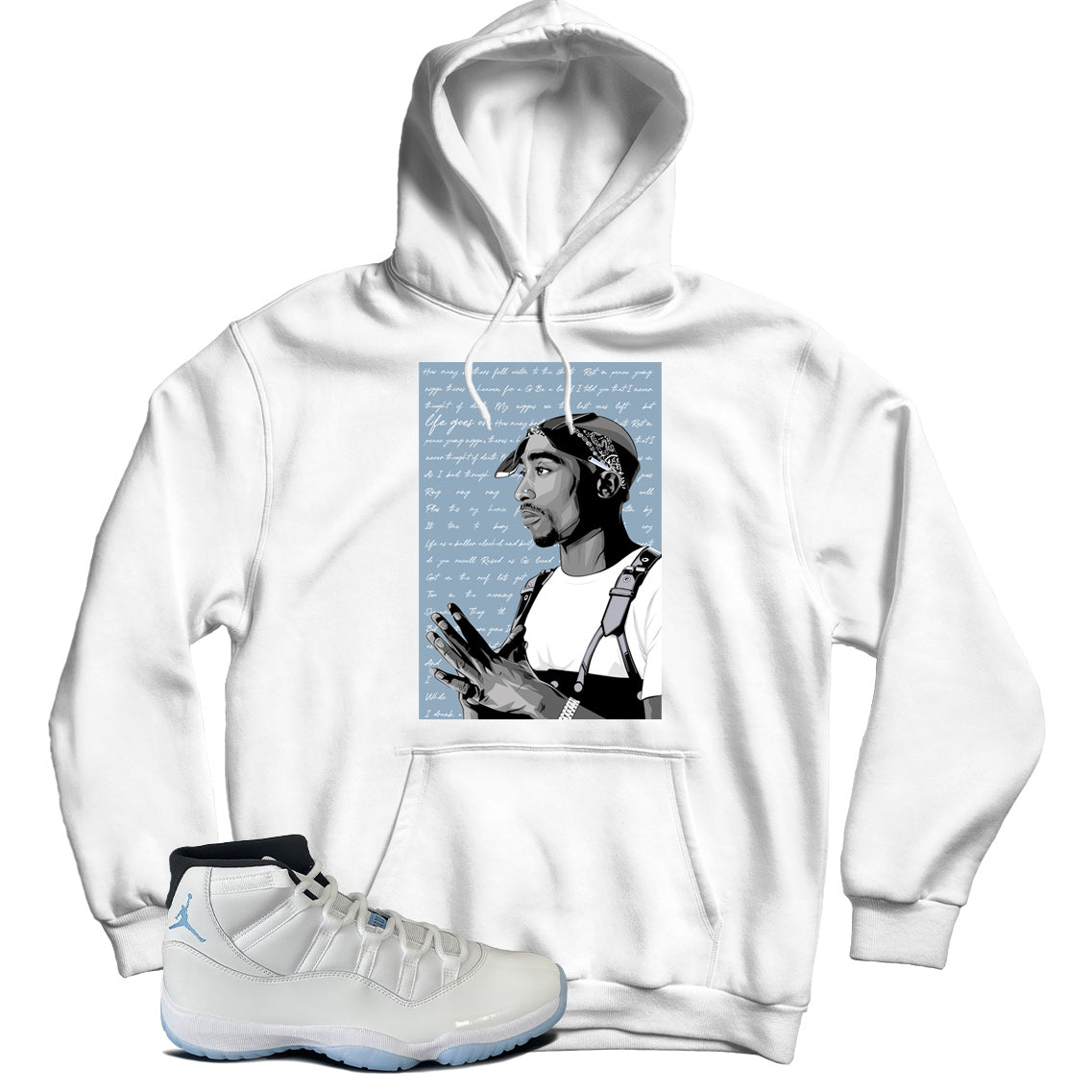 Jordan 11 Legend Blue hoodie