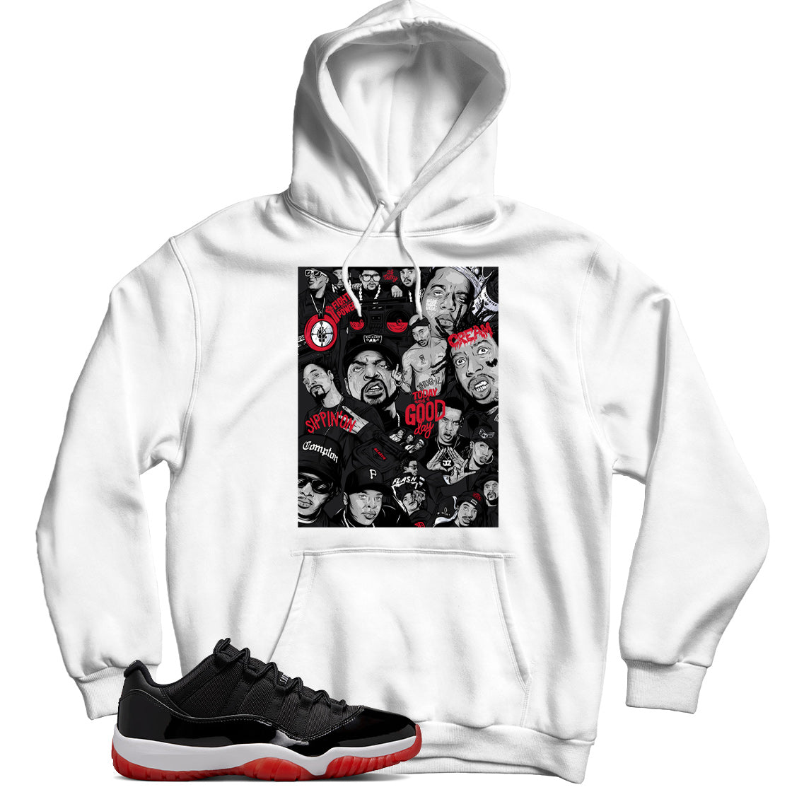 Jordan 11 Low Bred hoodie