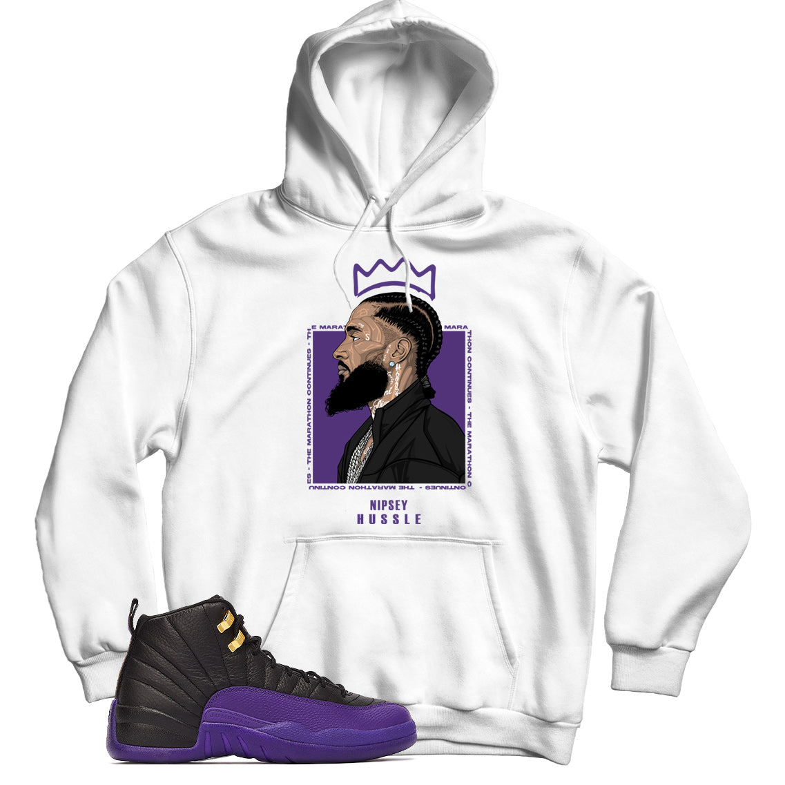 Jordan 12 Field Purple hoodie