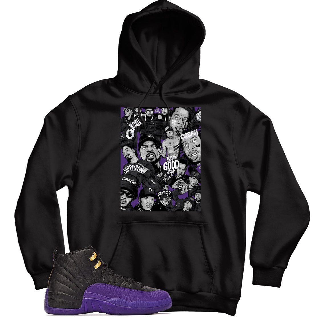 Jordan 12 Field Purple hoodie