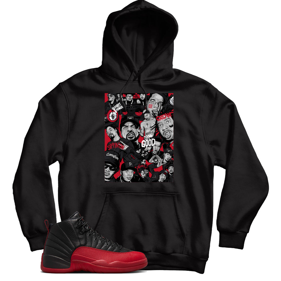Jordan 12 Flu Game hoodie