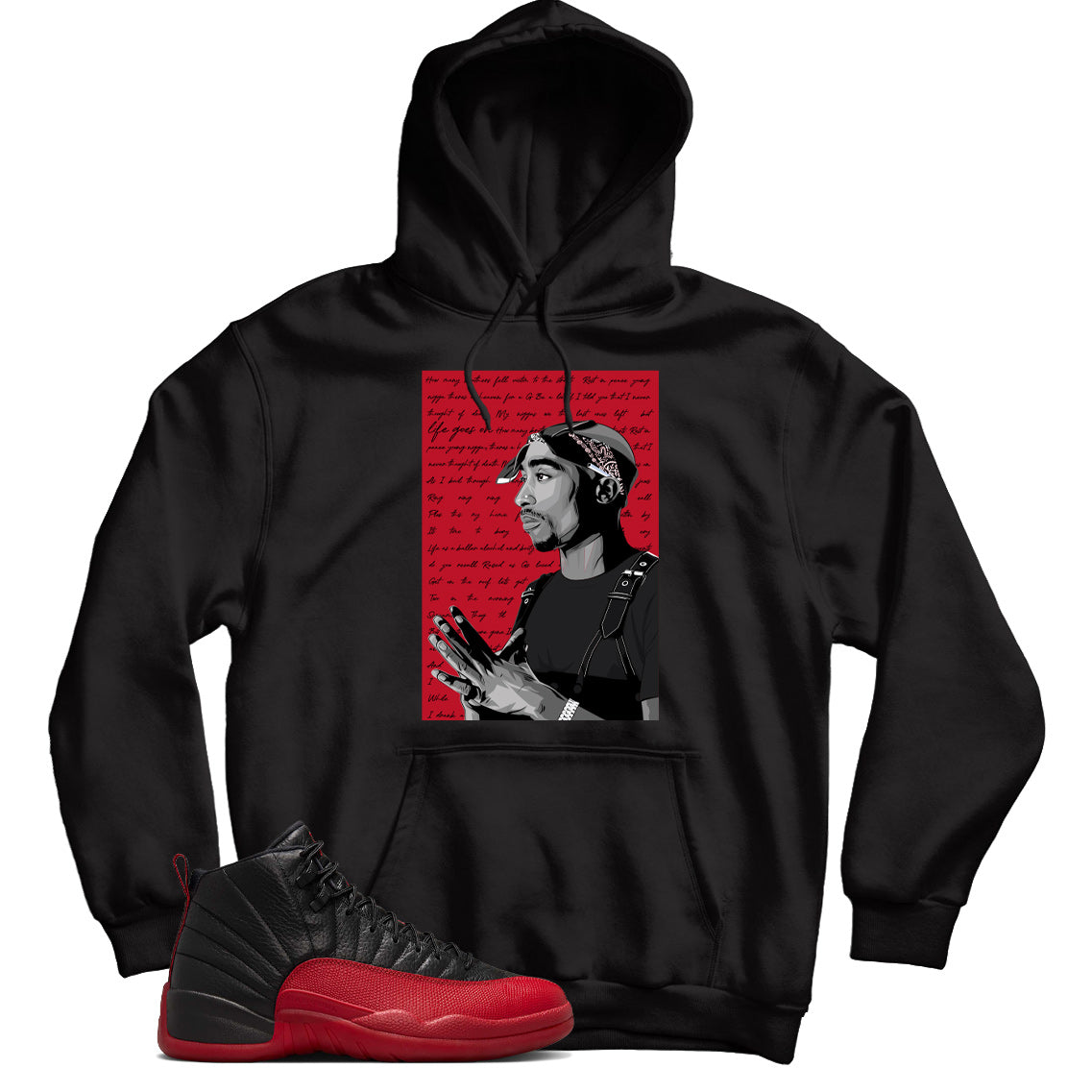 Jordan 12 Flu Game hoodie