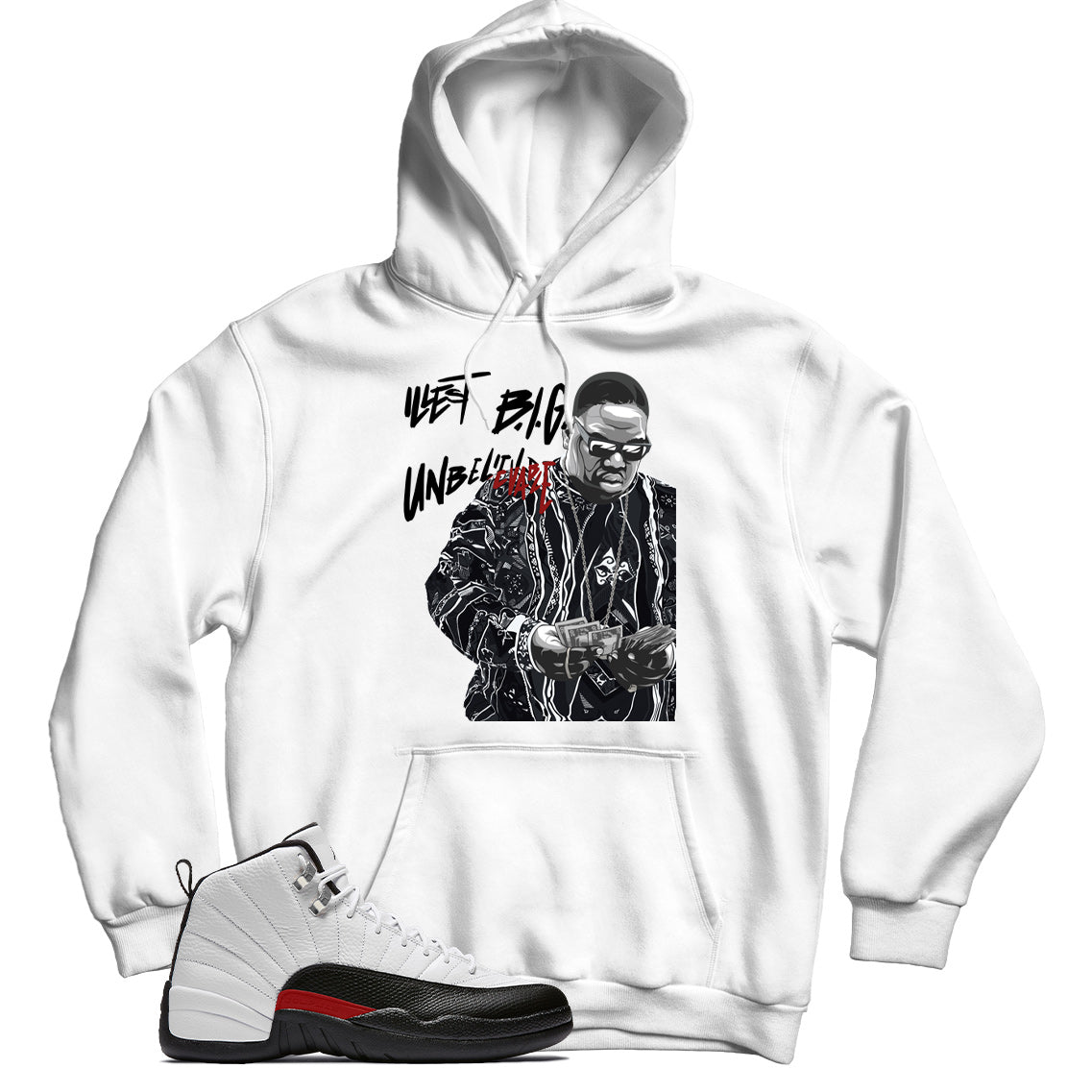 Jordan 12 Red Taxi hoodie