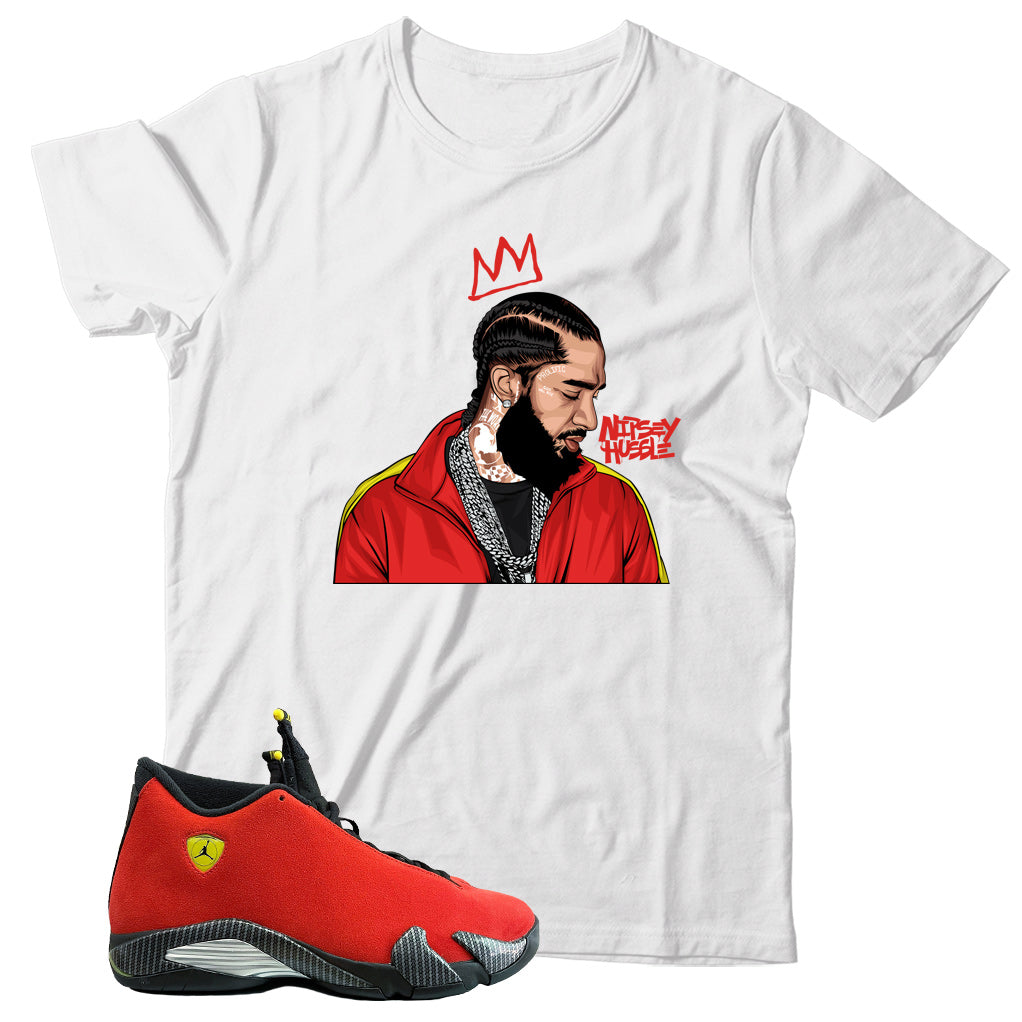 Jordan 14 Ferrari shirt