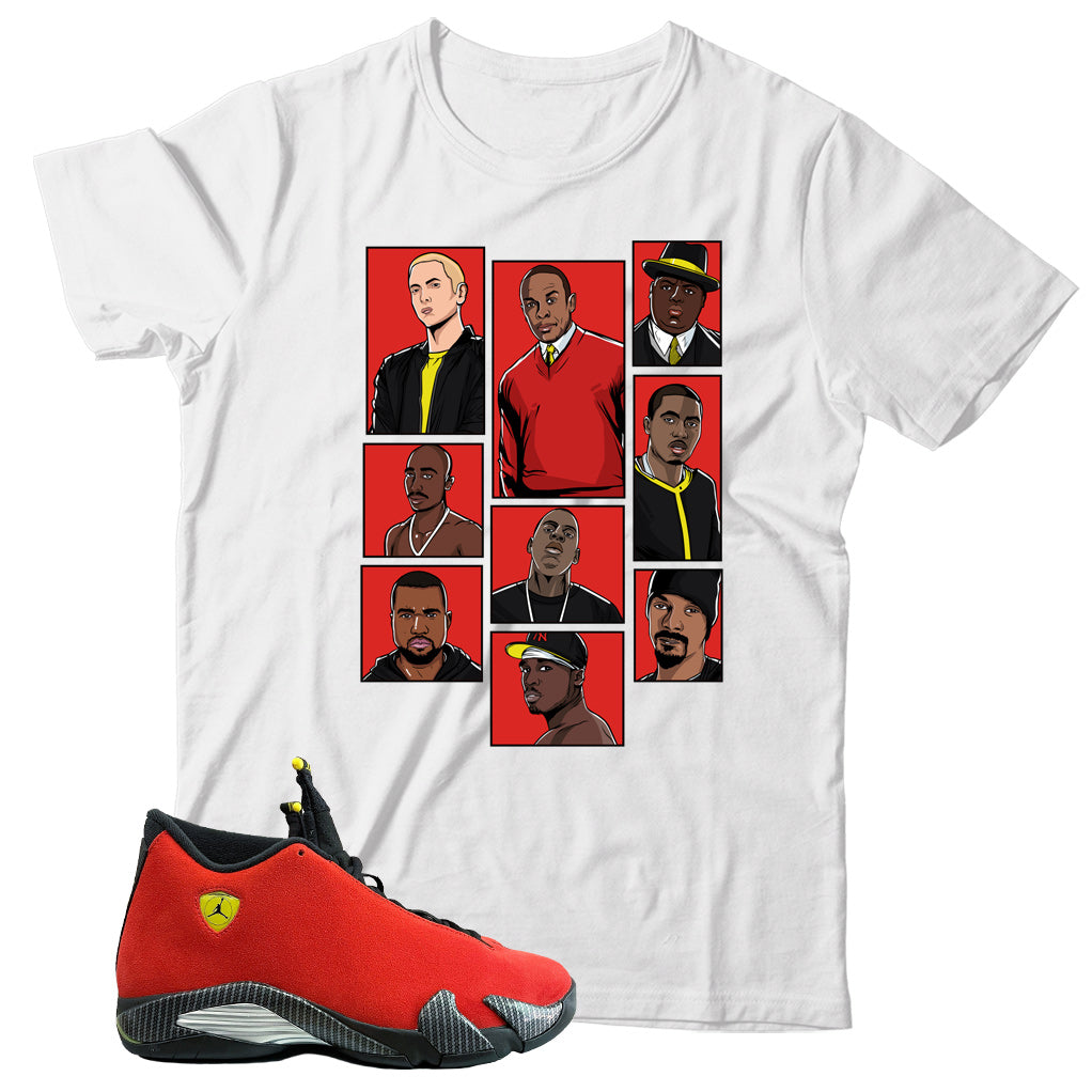 Jordan 14 Ferrari shirt