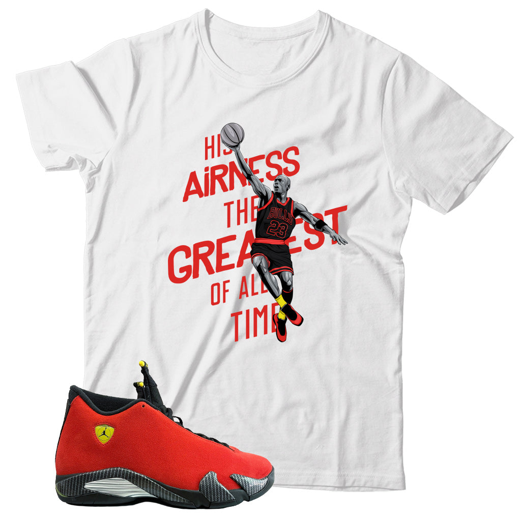 Jordan 14 Ferrari shirt