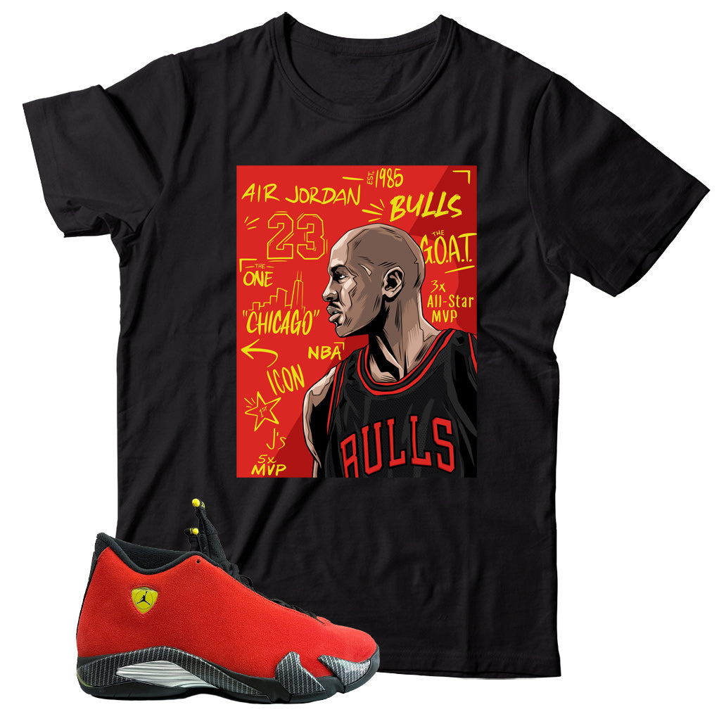 Jordan 14 Ferrari shirt