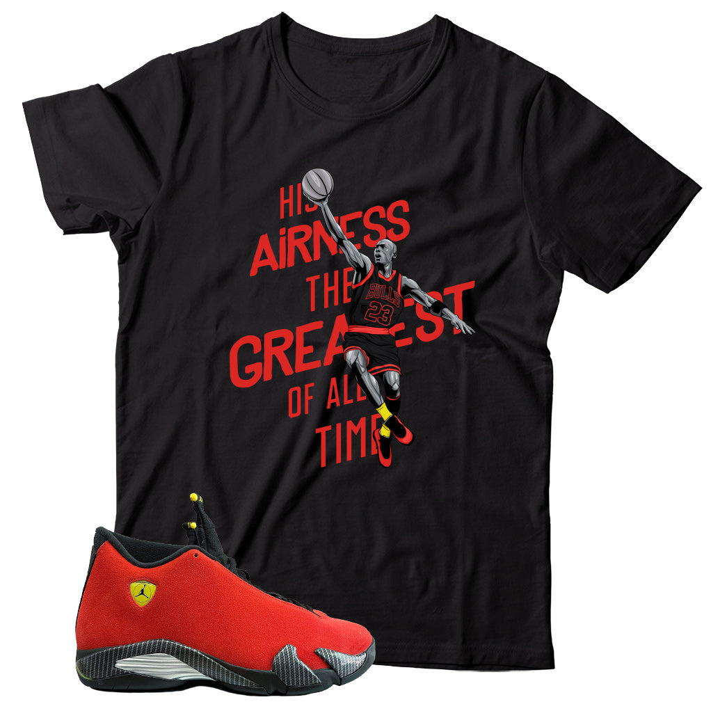 Jordan 14 Ferrari shirt
