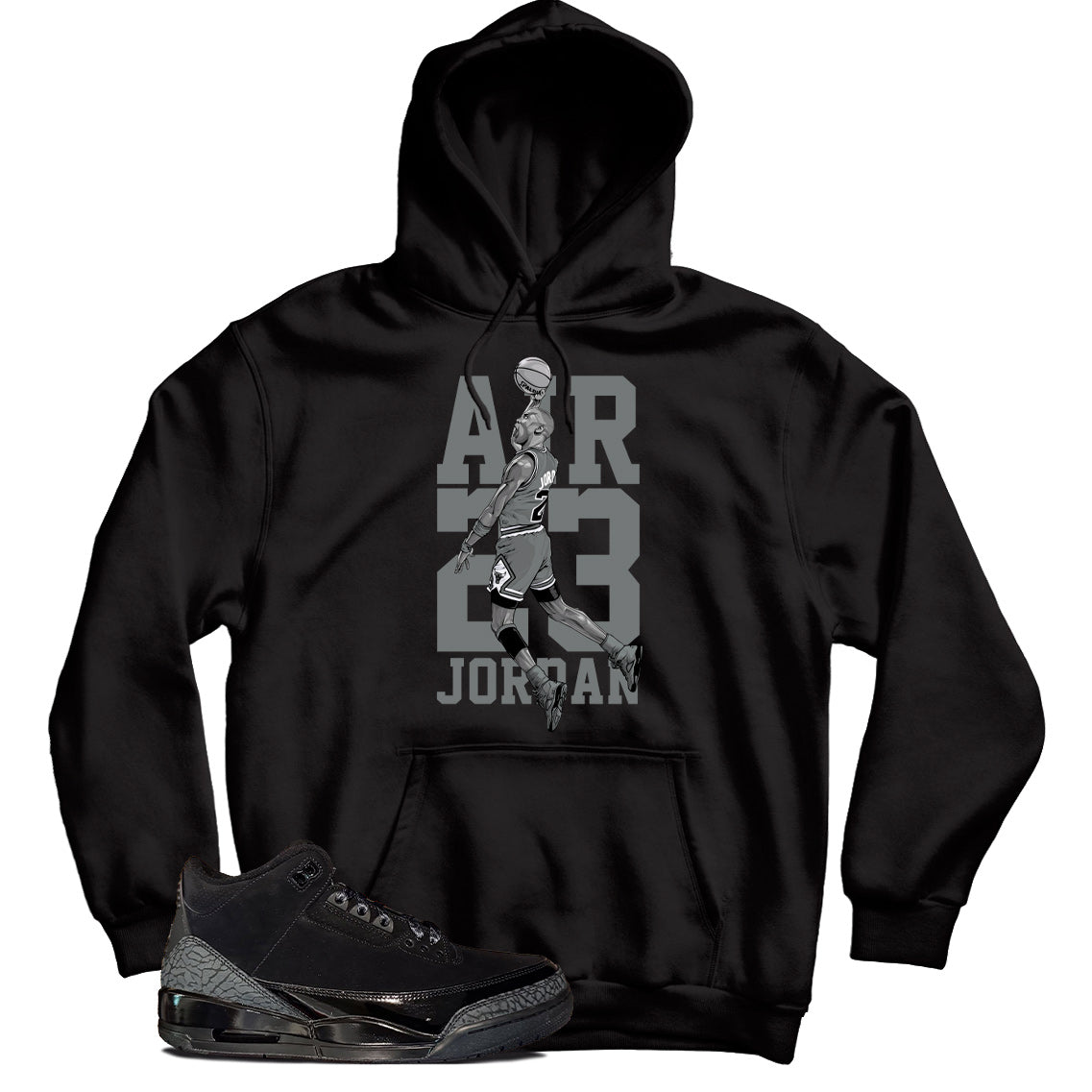 Jordan 3 Black Cat hoodie