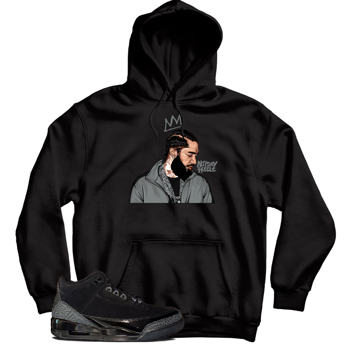 Jordan 3 Black Cat hoodie