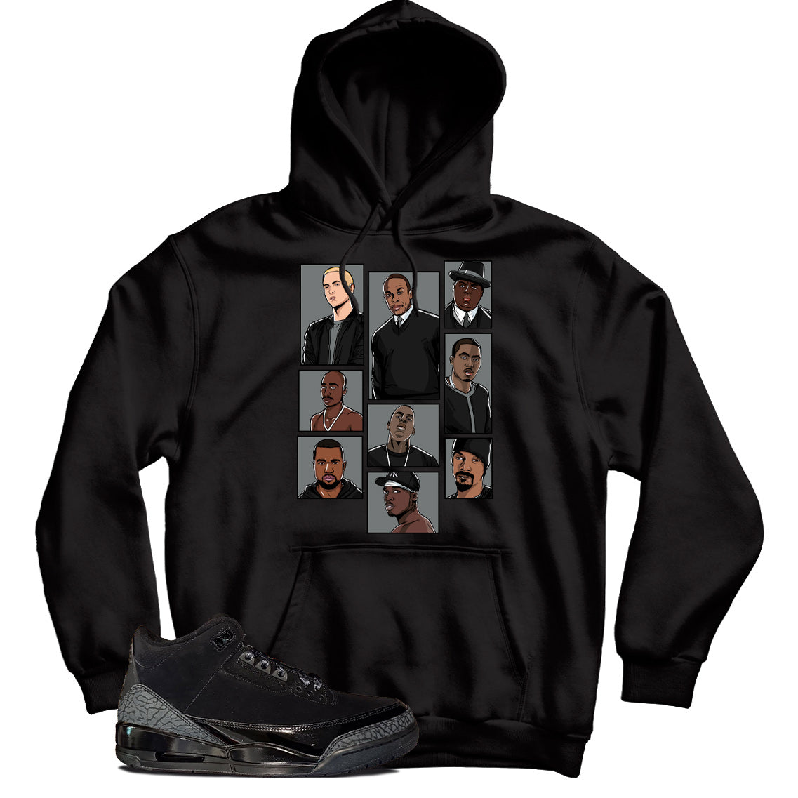Jordan 3 Black Cat hoodie