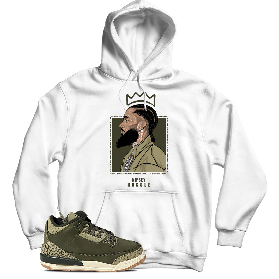 Nipsey(2) Hoodie Match Jordan 3 Family Affair