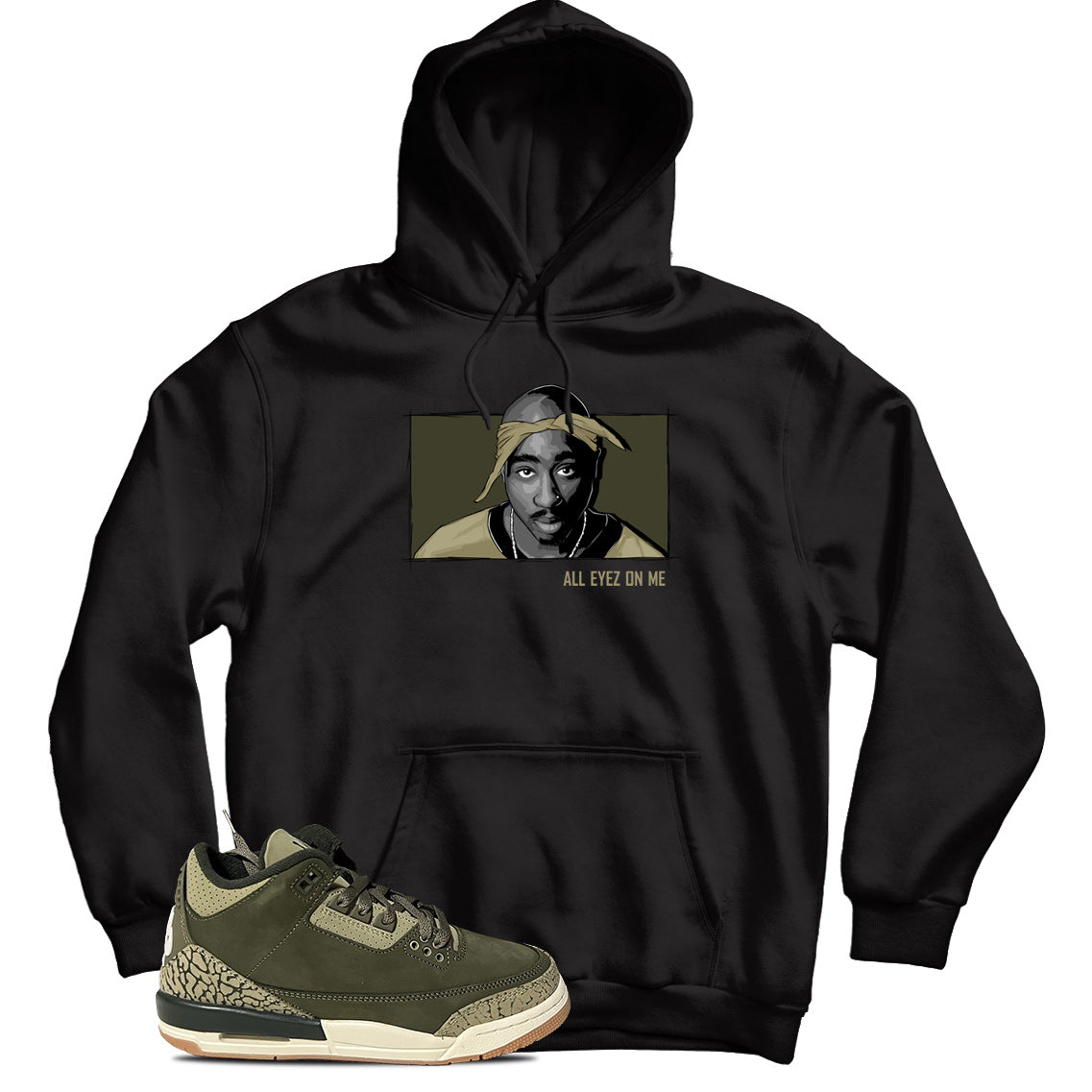2P Hoodie Match Jordan 3 Family Affair