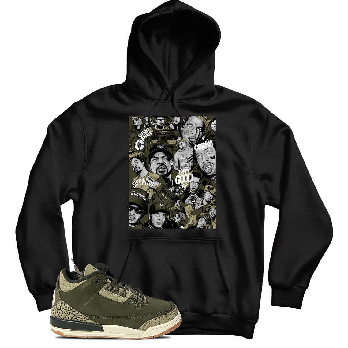 Rap(2) Hoodie Match Jordan 3 Family Affair
