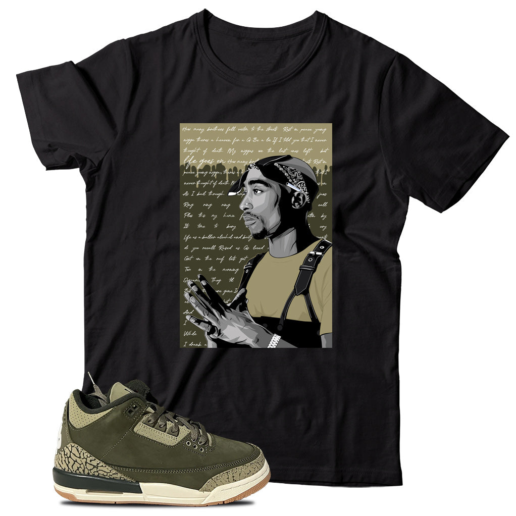 2P(2) T-Shirt Match Jordan 3 Family Affair
