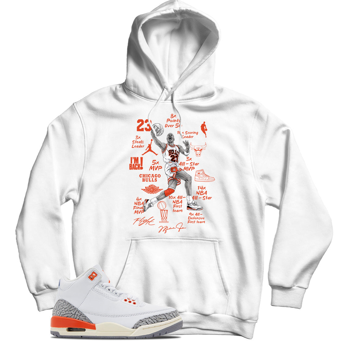 Jordan 3 Peach hoodie