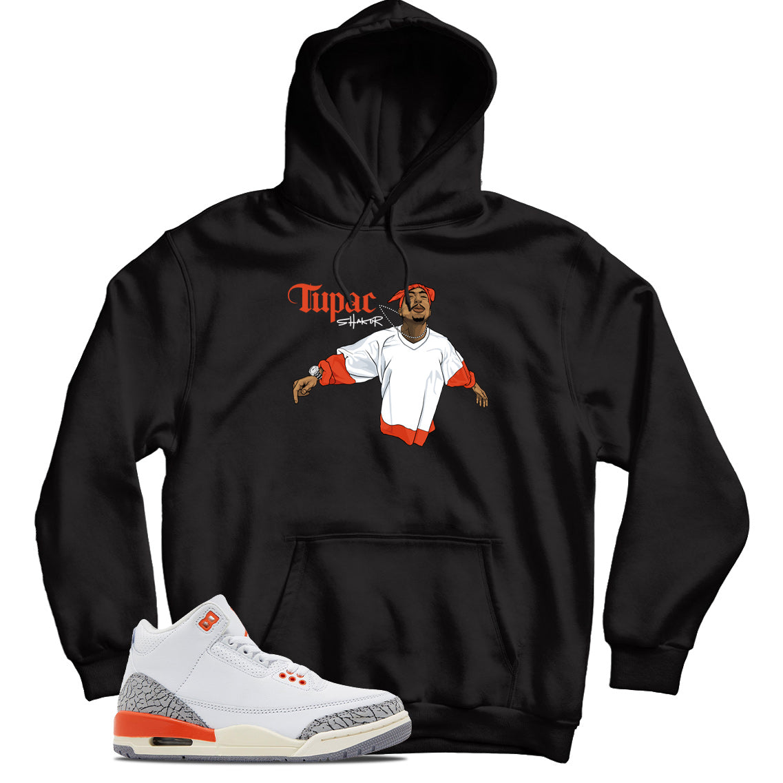 Jordan 3 Peach hoodie