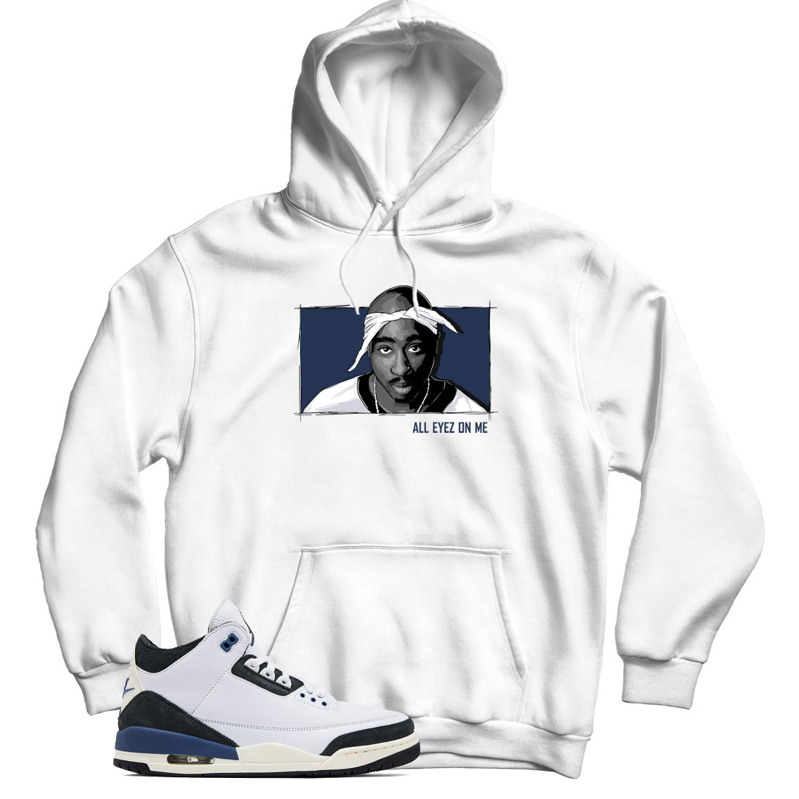 Jordan 3 Maniere Diffused Blue hoodie