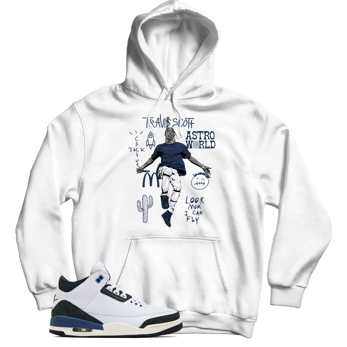 Jordan 3 Maniere Diffused Blue hoodie