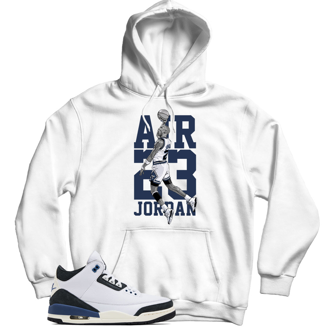 Jordan 3 Maniere Diffused Blue hoodie