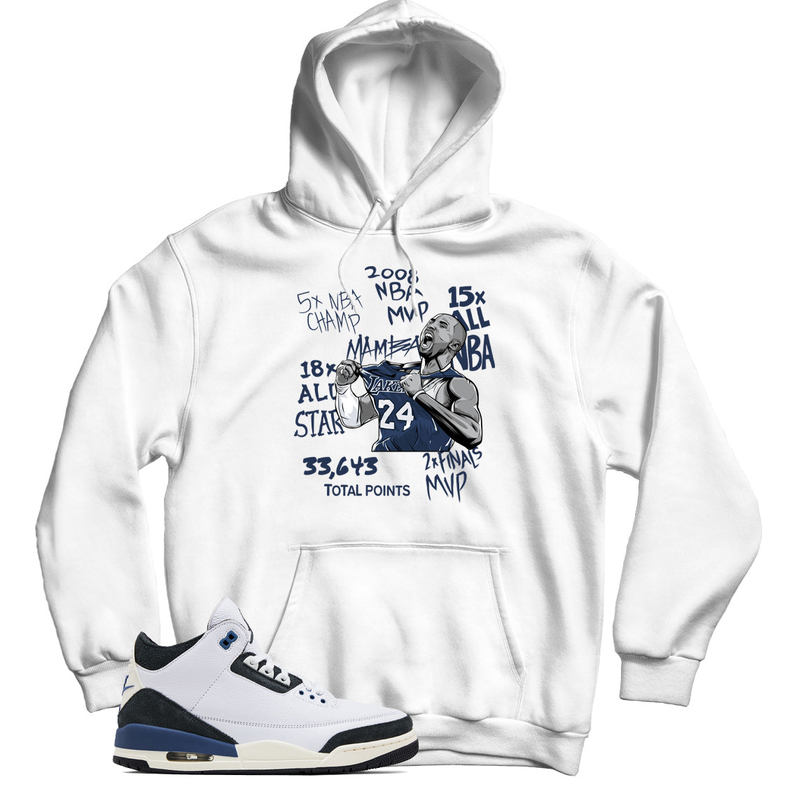 Jordan 3 Maniere Diffused Blue hoodie