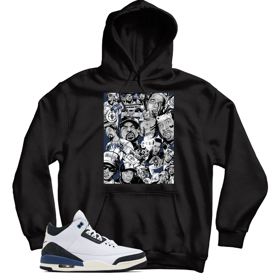 Jordan 3 Maniere Diffused Blue hoodie