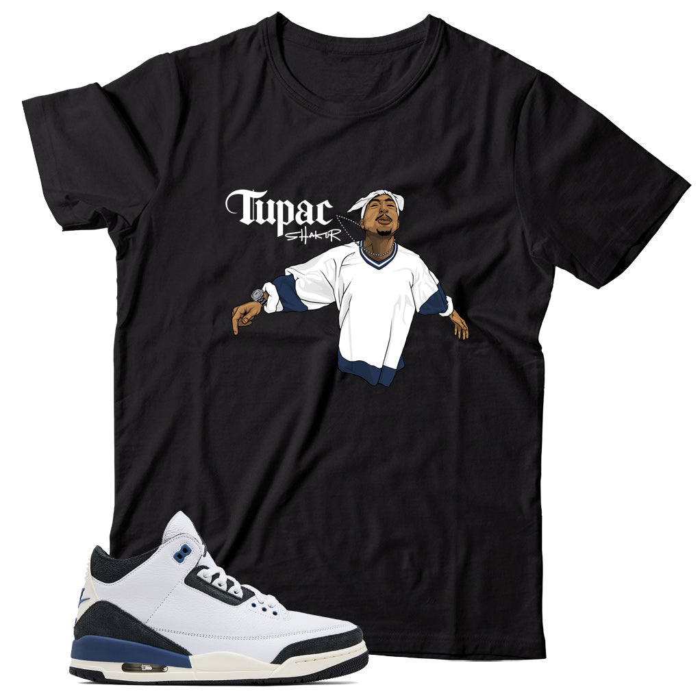 Jordan 3 Maniere Diffused Blue shirt