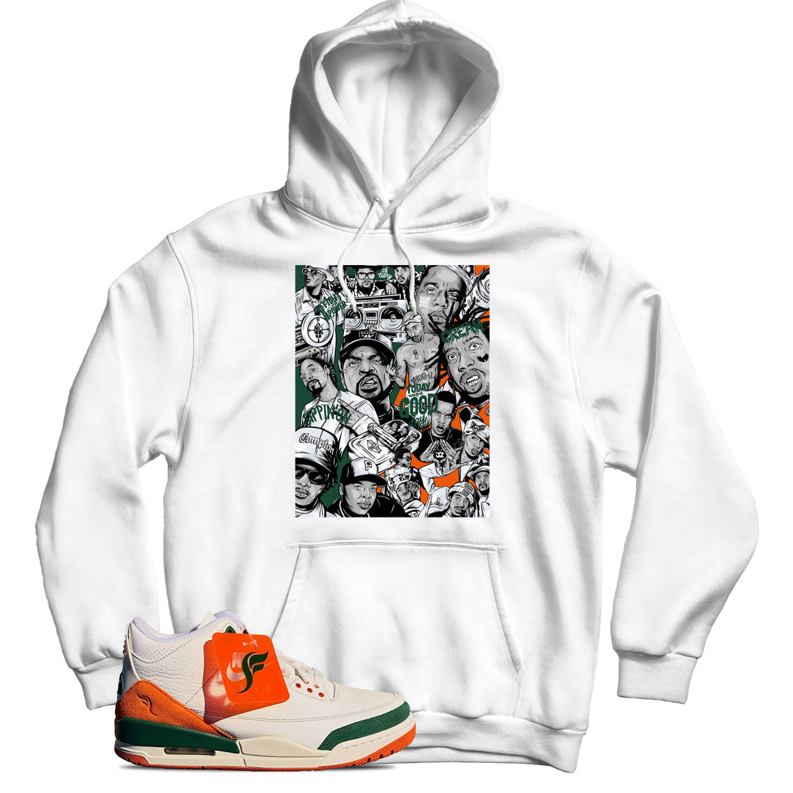 Jordan 3 SoleFly Miami hoodie