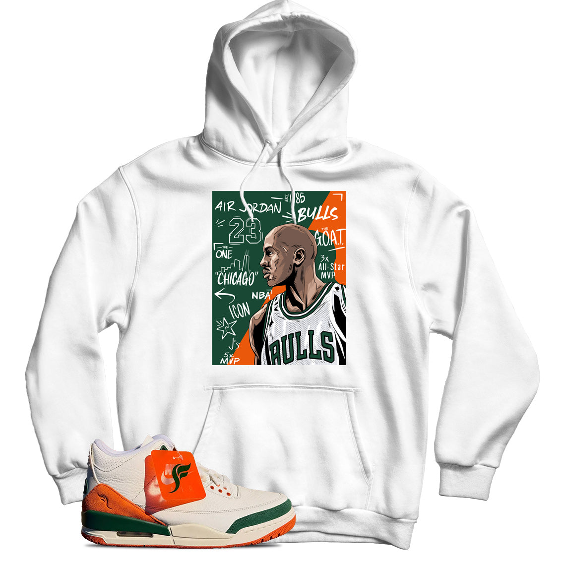 Jordan 3 SoleFly Miami hoodie