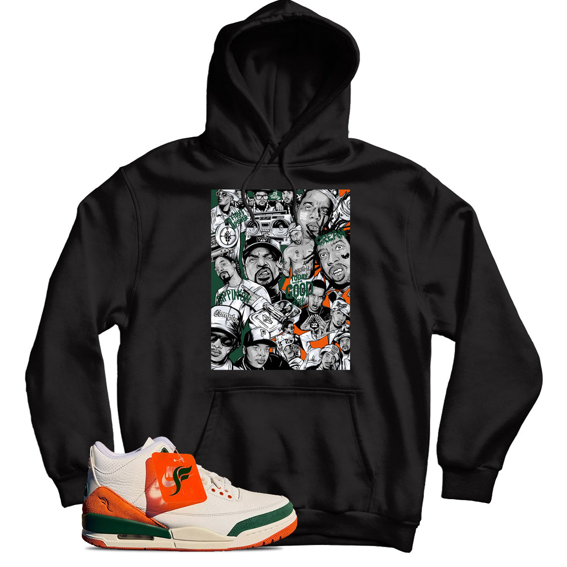 Jordan 3 SoleFly Miami hoodie
