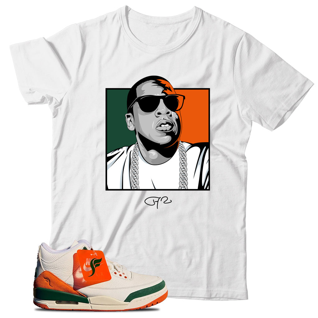 Jordan 3 SoleFly Miami shirt